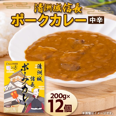 清洲城信長ポークカレー(中辛)12個セット