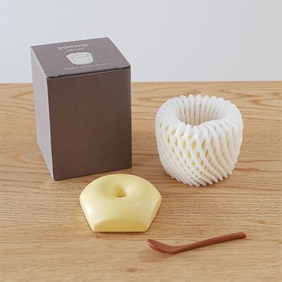 りんごの形のシュガーポット pomme 黄王　【ttyokzk ceramic design】