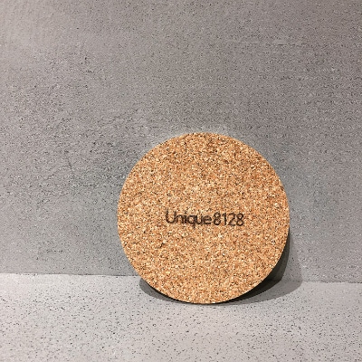 Unique8128　天然石オリジナルコースター　4枚セット　グレー