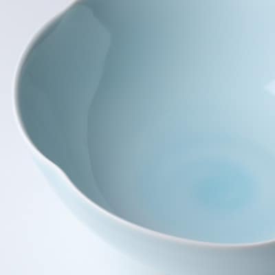有田焼　ろくろ手作り　青磁花形小鉢ペア