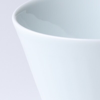 有田焼 ろくろ成形 白磁鎬文 蕎麦猪口 計1個