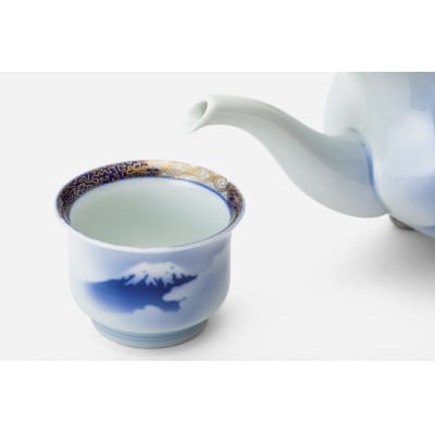 有田焼 深川製磁 富士山 二人具酒器揃