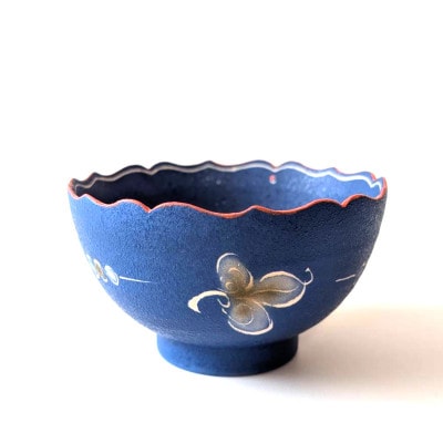 彩磁焼き締め　茶付　(鯉青)