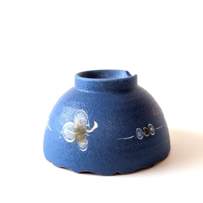 彩磁焼き締め　茶付　(鯉青)