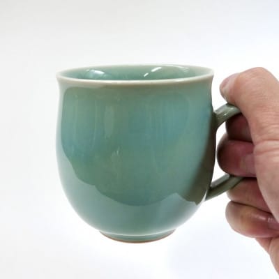 翡翠丸マグカップ 有田焼【茂正工房】
