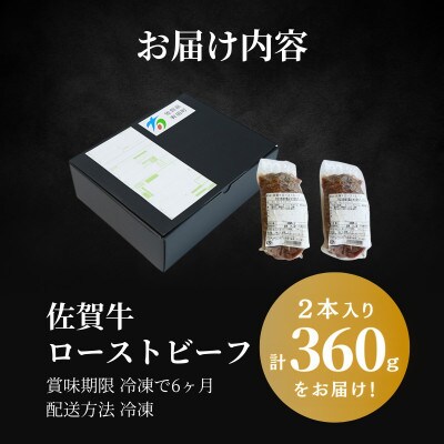 佐賀牛 ローストビーフ360g 厳選黒毛和牛ブランド 解凍してスライスするだけ