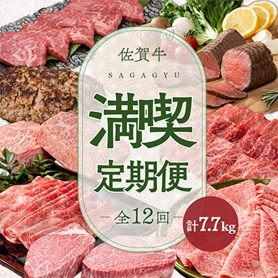 【発送月固定定期便】佐賀牛満喫定期便毎月届く全12回