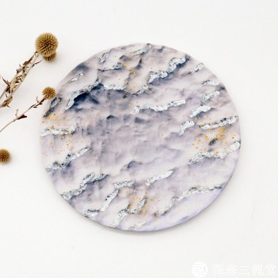 蒼波渡る渚の光彩プレート(有田焼 深海三龍堂)(有田町)