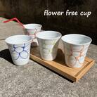 手描き　フラワーフリーカップ