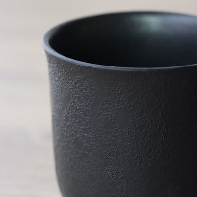 有田焼 黒泡内黒マット マグカップ