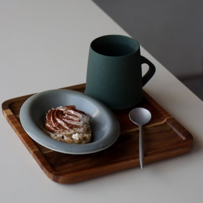 有田焼 with glaze Oval Bowl Sサイズ グレー2色セット