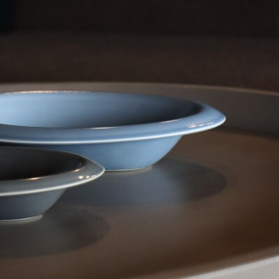 有田焼 with glaze Oval Bowl Mサイズ ブルー2色セット