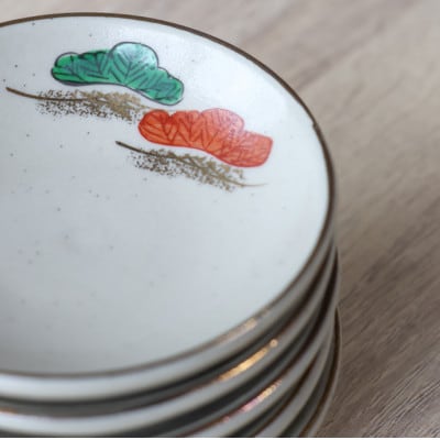 有田焼 醤油皿 豆皿 五葉松 5枚セット