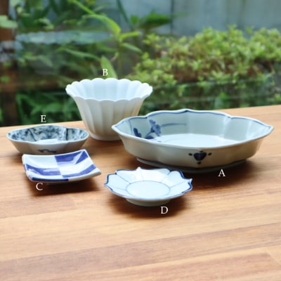 有田焼 まるふくオリジナル染付福袋5点セット　A30-435