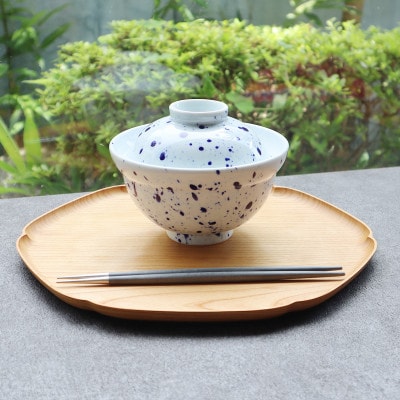 まるふくオリジナルの有田焼 吹墨蓋付丼ぶり A14-77