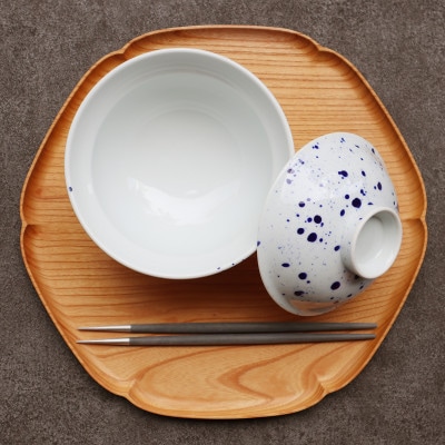 まるふくオリジナルの有田焼 吹墨蓋付丼ぶり A14-77