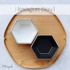 【まるふくオリジナル】有田焼 黒マットHexagon Bowl2個セット　A25-349