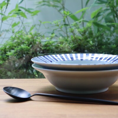 【まるふくオリジナル】有田焼 GOSU rim bowl(20cm)2枚セット A45-152