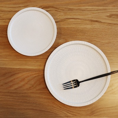 有田焼 Kanna plate(雲母銀)2枚セット　A30-516