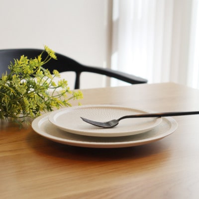 有田焼 Kanna plate(雲母銀)2枚セット　A30-516