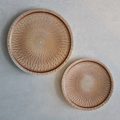 有田焼 Kanna plate(錆銀彩)2枚セット　A35-291