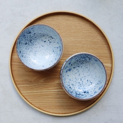 『まるふくオリジナル』有田焼 吹墨ふっくら丼 2個 セット A24-219