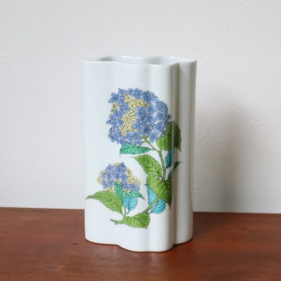 有田焼 あじさい絵 壁掛け 花瓶 【まるふく】aq128