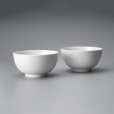 有田焼　白磁丼2個セット　中仙窯　中尾恭純