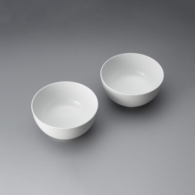 有田焼　白磁丼2個セット　中仙窯　中尾恭純