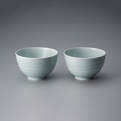 青白磁小丼2個セット　有田焼・中仙窯・中尾純