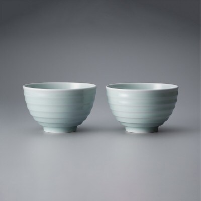 青白磁小丼2個セット　有田焼・中仙窯・中尾純