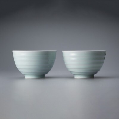 青白磁小丼2個セット　有田焼・中仙窯・中尾純