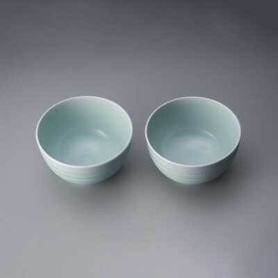 青白磁小丼2個セット　有田焼・中仙窯・中尾純