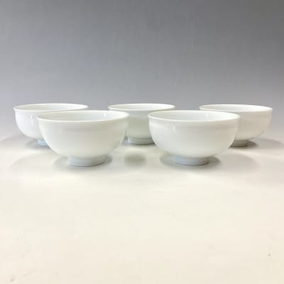 有田焼　中仙窯　中尾恭純　白磁碗5個組