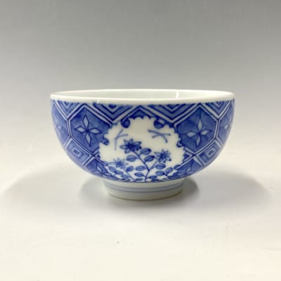 有田焼・中仙窯・中尾英純　染付吉祥文飯碗