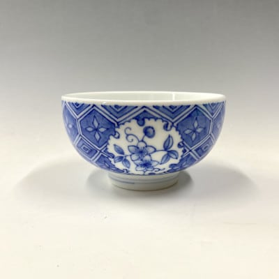 有田焼・中仙窯・中尾英純　染付吉祥文飯碗