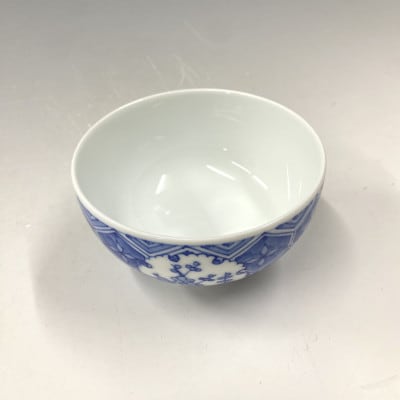 有田焼・中仙窯・中尾英純　染付吉祥文飯碗
