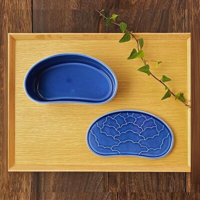 有田焼 福泉窯 ルリ釉 繭型蓋物【小】【ARITAYAKI-STORE】