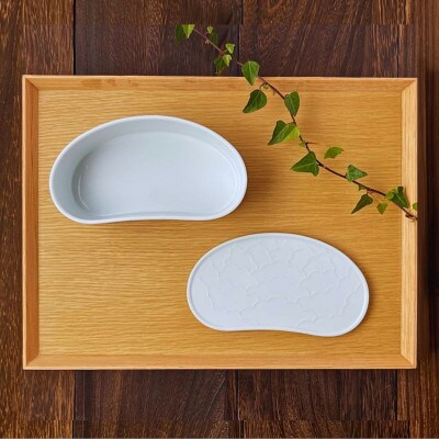 有田焼 福泉窯 白釉 繭型蓋物【小】【ARITAYAKI-STORE】