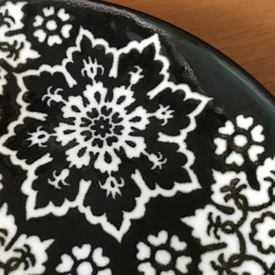 トルコ八稜花文24cm皿