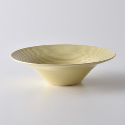 【有田焼】萌黄釉駒筋彫 6.5寸多用鉢/乃利陶窯