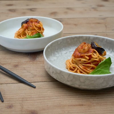 金善製陶所 17cm カットボウル(グレーうのふ・鉄粉釉)2点セット 有田焼