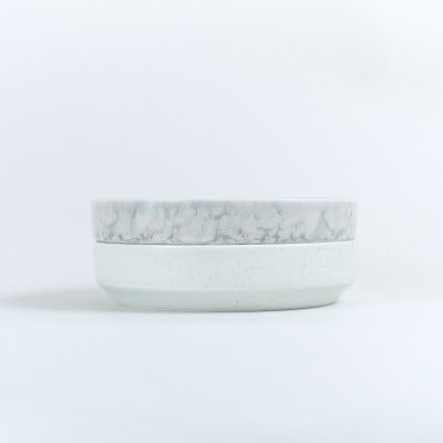 金善製陶所 17cm カットボウル(グレーうのふ・鉄粉釉)2点セット 有田焼