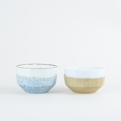 金善製陶所 10.5cm十六角ボウル 4枚セット 有田焼