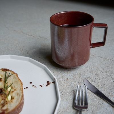 金善製陶所 23.5cm 十六角プレート 80カットマグ  2点セット 有田焼