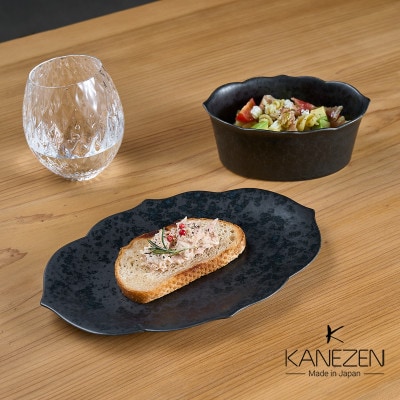 金善製陶所 桔梗渕 24cmプレート 15cm(H)ボウル セット 有田焼