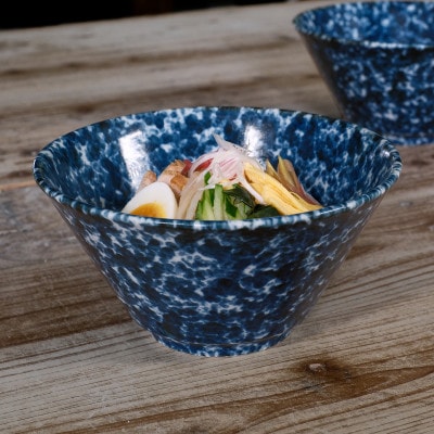 金善製陶所 18cm反型丼 呉須うのふセミマット 2点セット  有田焼 鉢