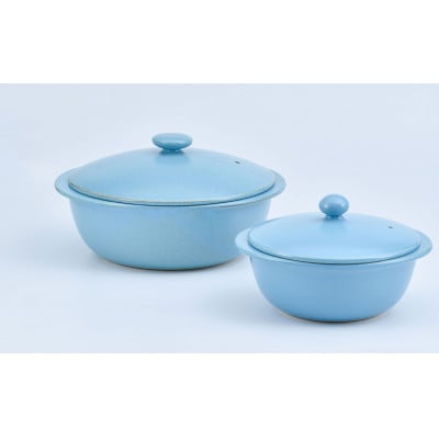有田焼 まるぶん 万能鍋 5way pot スカイブルー 大小 2個セット A80-45(有田町)