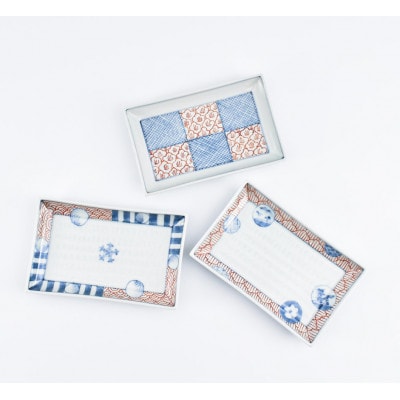 有田焼 まるぶん 文青 小焼皿3枚セット A40-194(有田町)