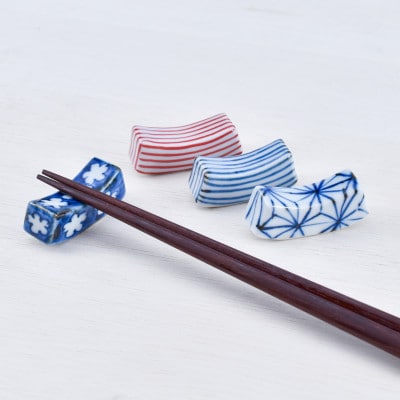 有田焼 まるぶん 手造り箸置き【4絵柄】A11-41(有田町)